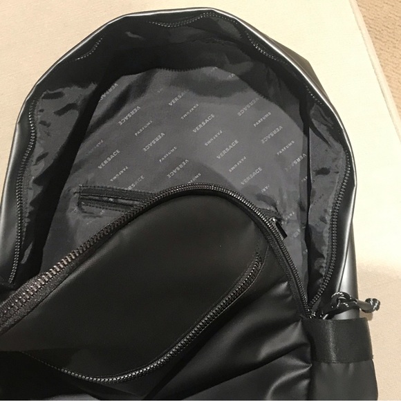 Versace Bags Versace Parfums Backpack Black And Silver Poshmark